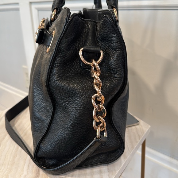 Michael Kors Bag Vintage Rose Gold Hamilton Pebbled Leather Chain Tote Bag - Picture 5 of 17